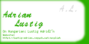 adrian lustig business card